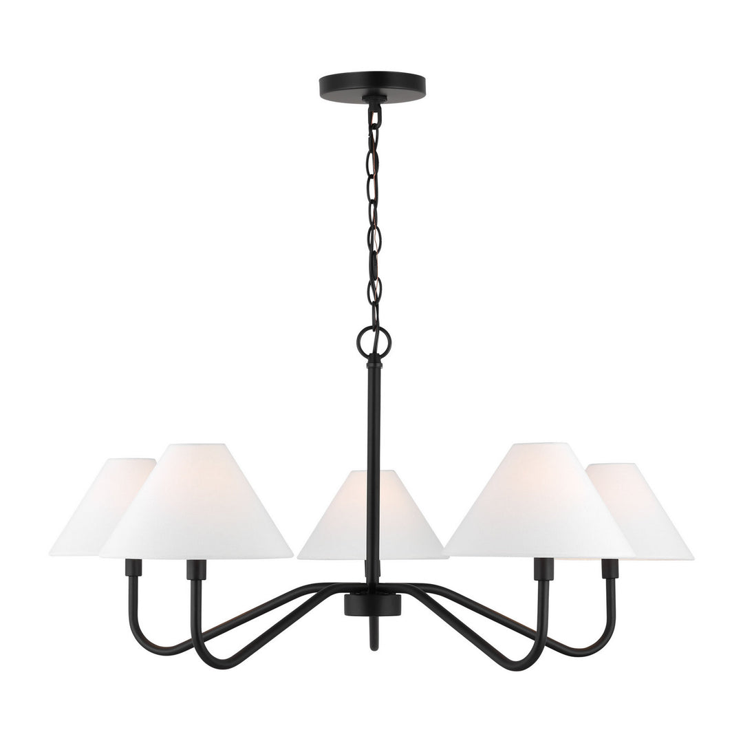 Visual Comfort Studio Canada - DJC1205MBK - Five Light Chandelier - Eldon - Midnight Black
