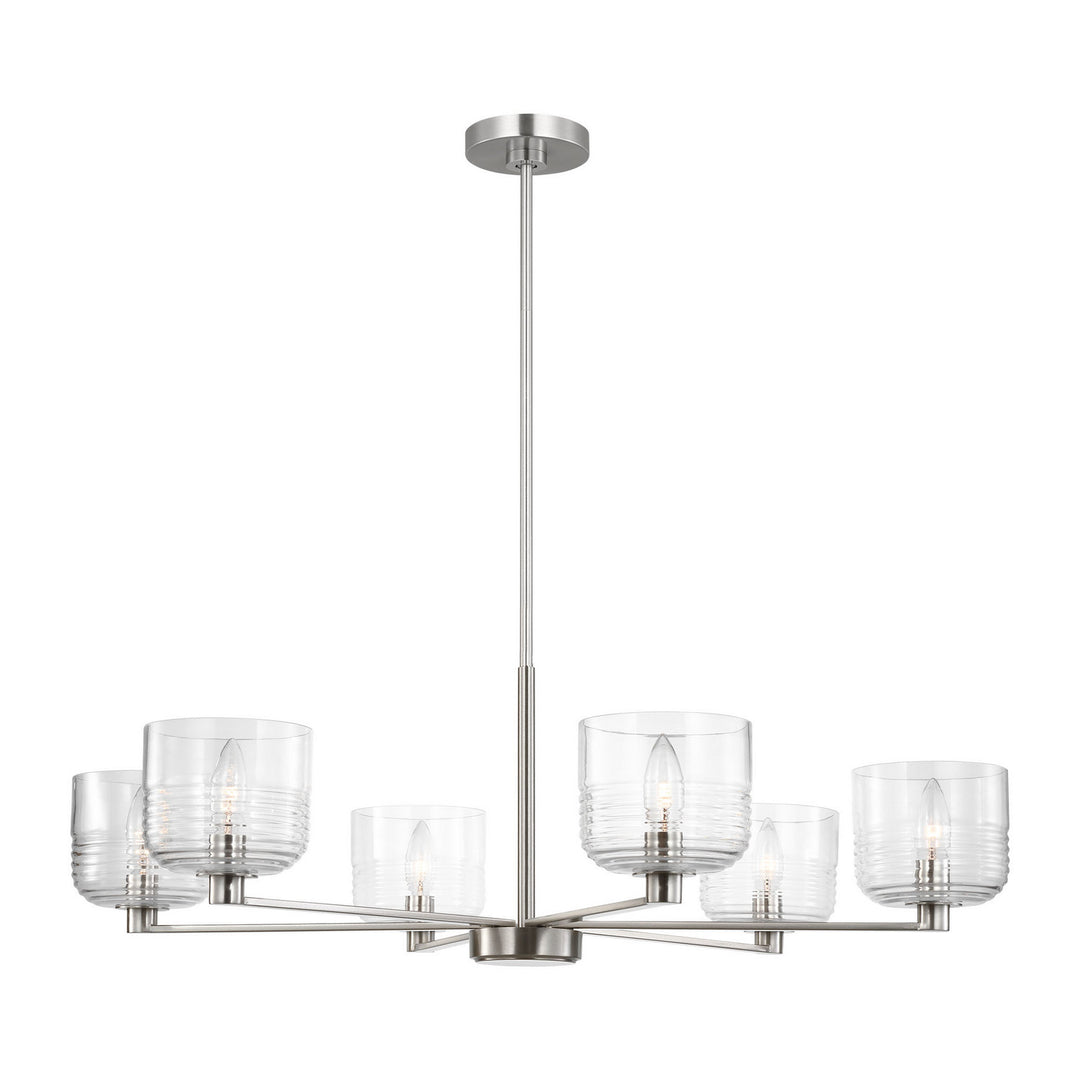 Visual Comfort Studio Canada - DJC1216BS - Six Light Chandelier - Lochdale - Brushed Nickel