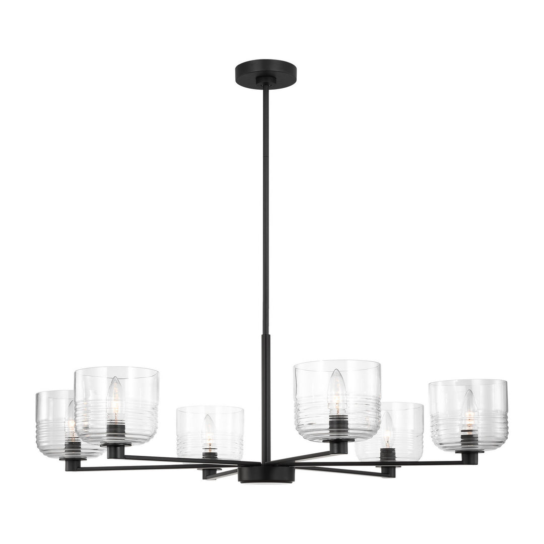 Visual Comfort Studio Canada - DJC1216MBK - Six Light Chandelier - Lochdale - Midnight Black
