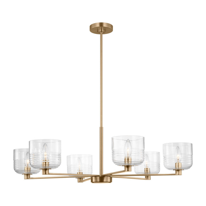 Visual Comfort Studio Canada - DJC1216SB - Six Light Chandelier - Lochdale - Satin Brass