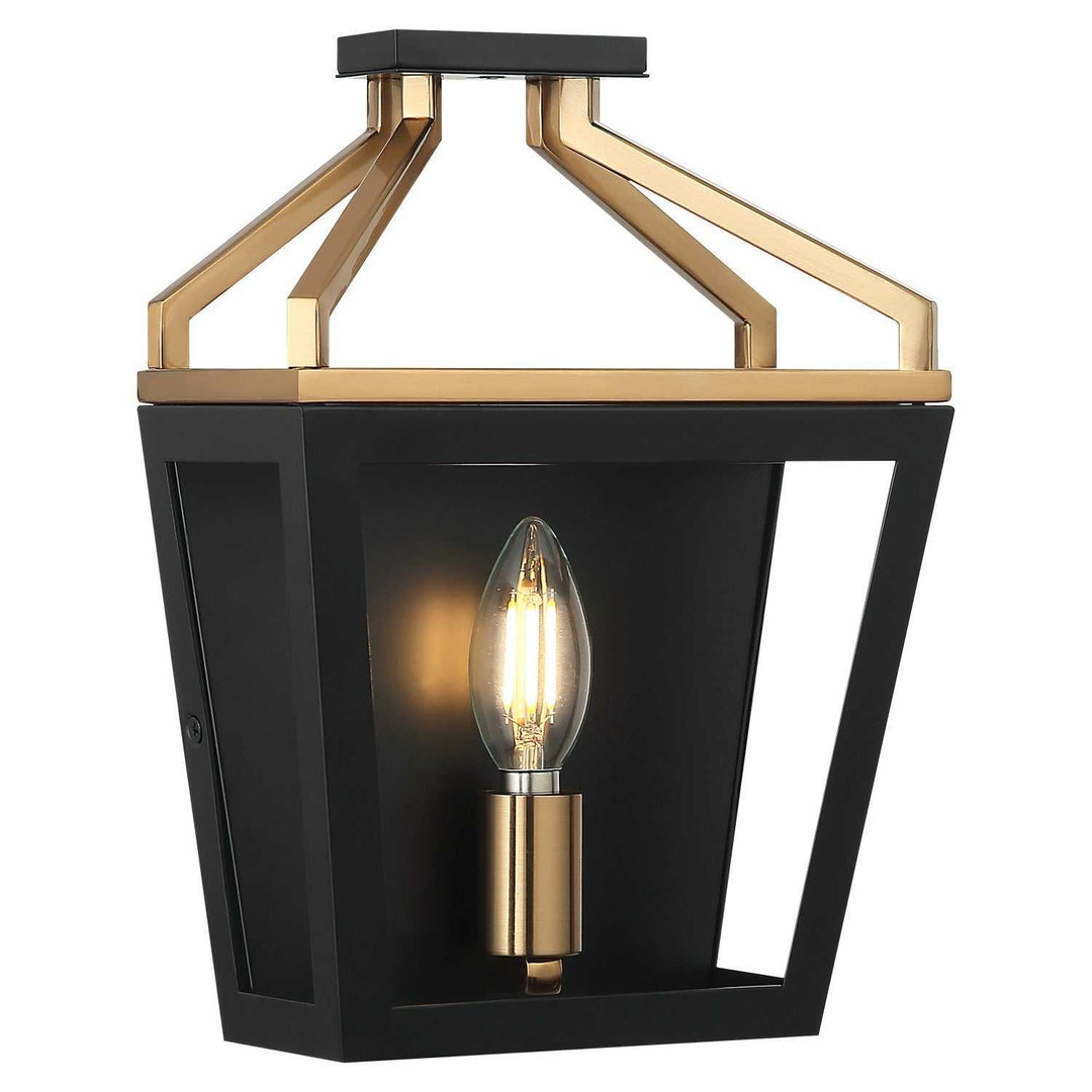 Matteo Canada - W67011BKAG - One Light Wall Sconce - Mavonshire - Black + Aged Gold Brass