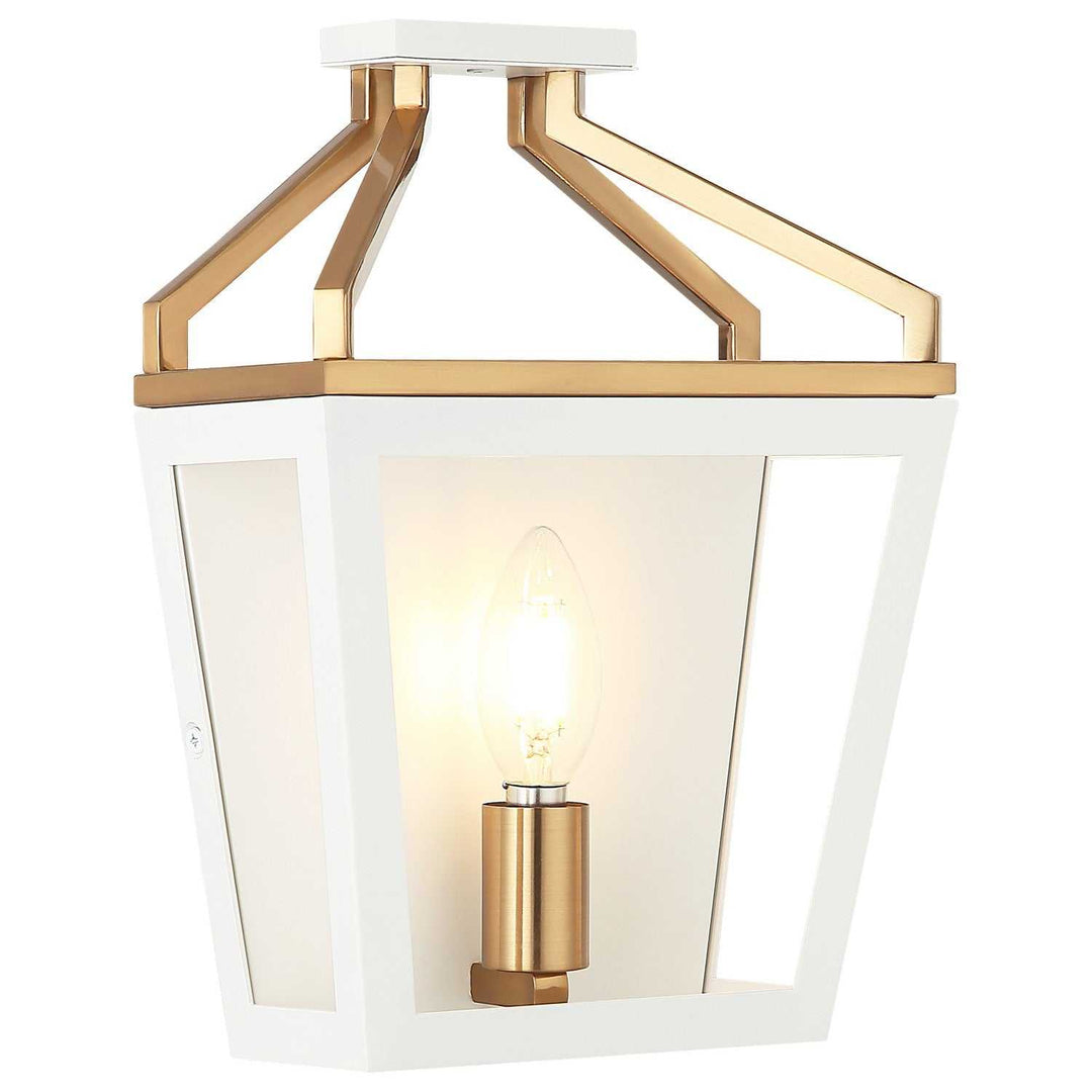 Matteo Canada - W67011WHAG - One Light Wall Sconce - Mavonshire - White + Aged Gold Brass