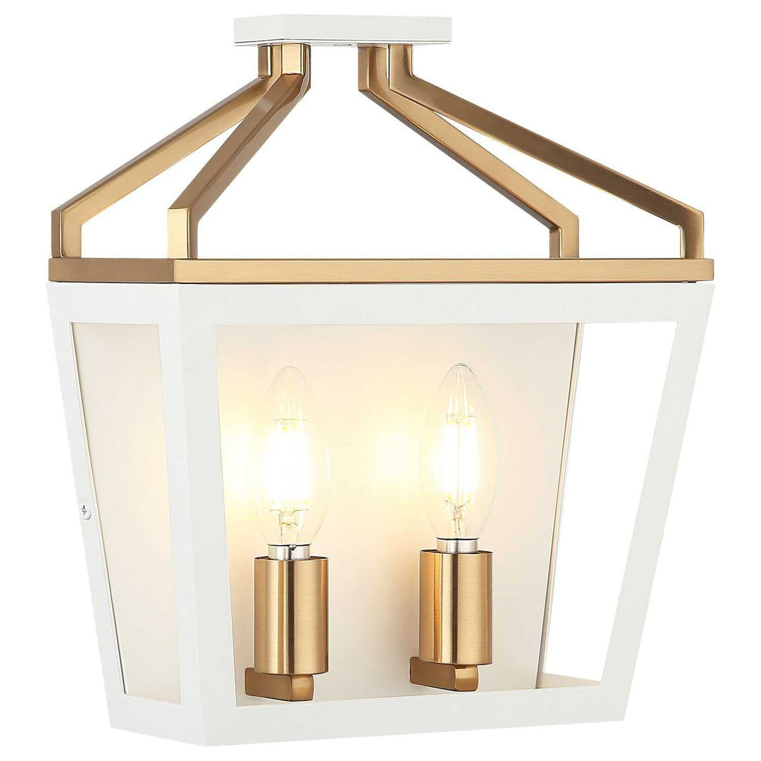Matteo Canada - W67012WHAG - Two Light Wall Sconce - Mavonshire - White + Aged Gold Brass