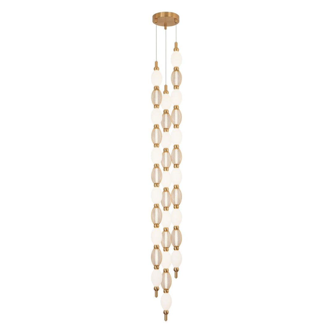 Matteo Canada - C37103AG - LED Pendant - Tentacles - Aged Gold Brass