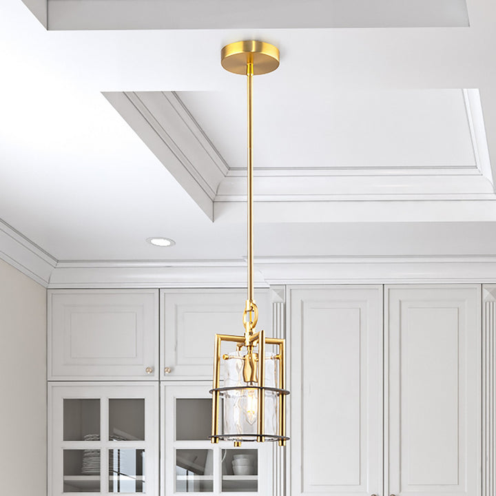 Artcraft Canada - AC11810BB - One Light Pendant - Burford - Brass & Black