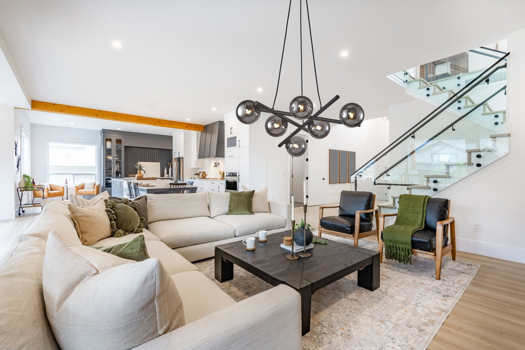 Modena Six Light Chandelier in Black - available from The Lighting Shoppe, trusted by Canadian homeowners