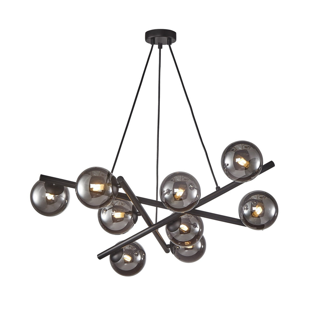 Modena Nine Light Chandelier in Matte Black - available from The Lighting Shoppe, trusted by Canadian homeowners