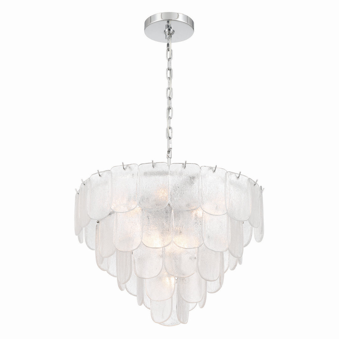 Bianca 12 Light Chandelier in Polished Nickel, Crystalline - available from The Lighting Shoppe, trusted by Canadian homeowners