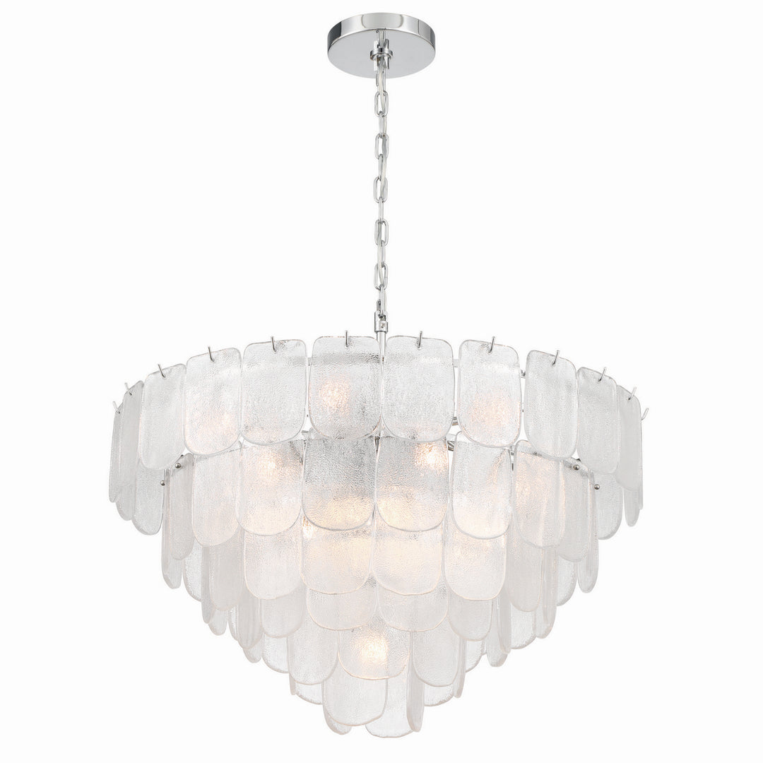 Bianca 19 Light Chandelier in Polished Nickel, Crystalline - available from The Lighting Shoppe, trusted by Canadian homeowners