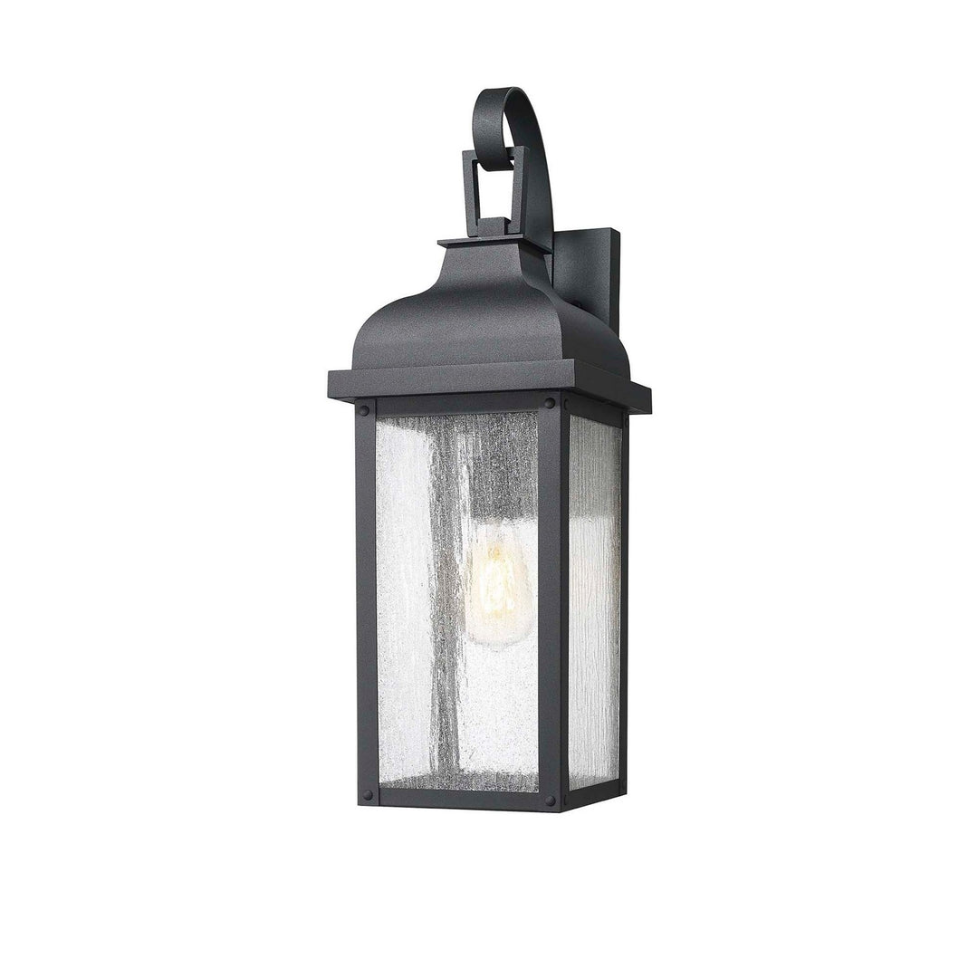 Madrid One Light Outdoor Wall Sconce in Black - available from The Lighting Shoppe, trusted by Canadian homeowners