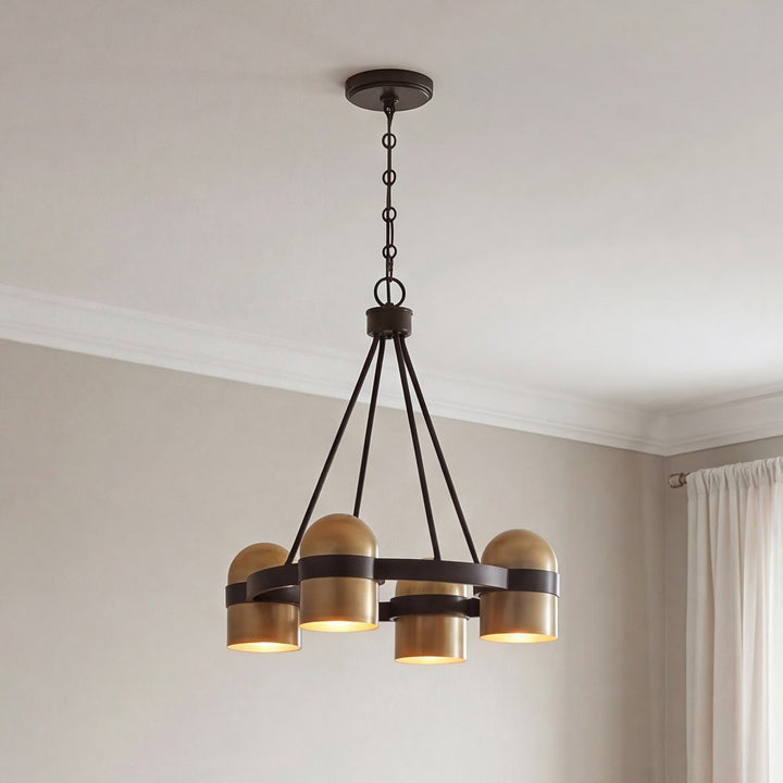 Savoy House - 1-1151-4-333 - Four Light Chandelier - Andover - Mediterranean Bronze and Riviera Brass