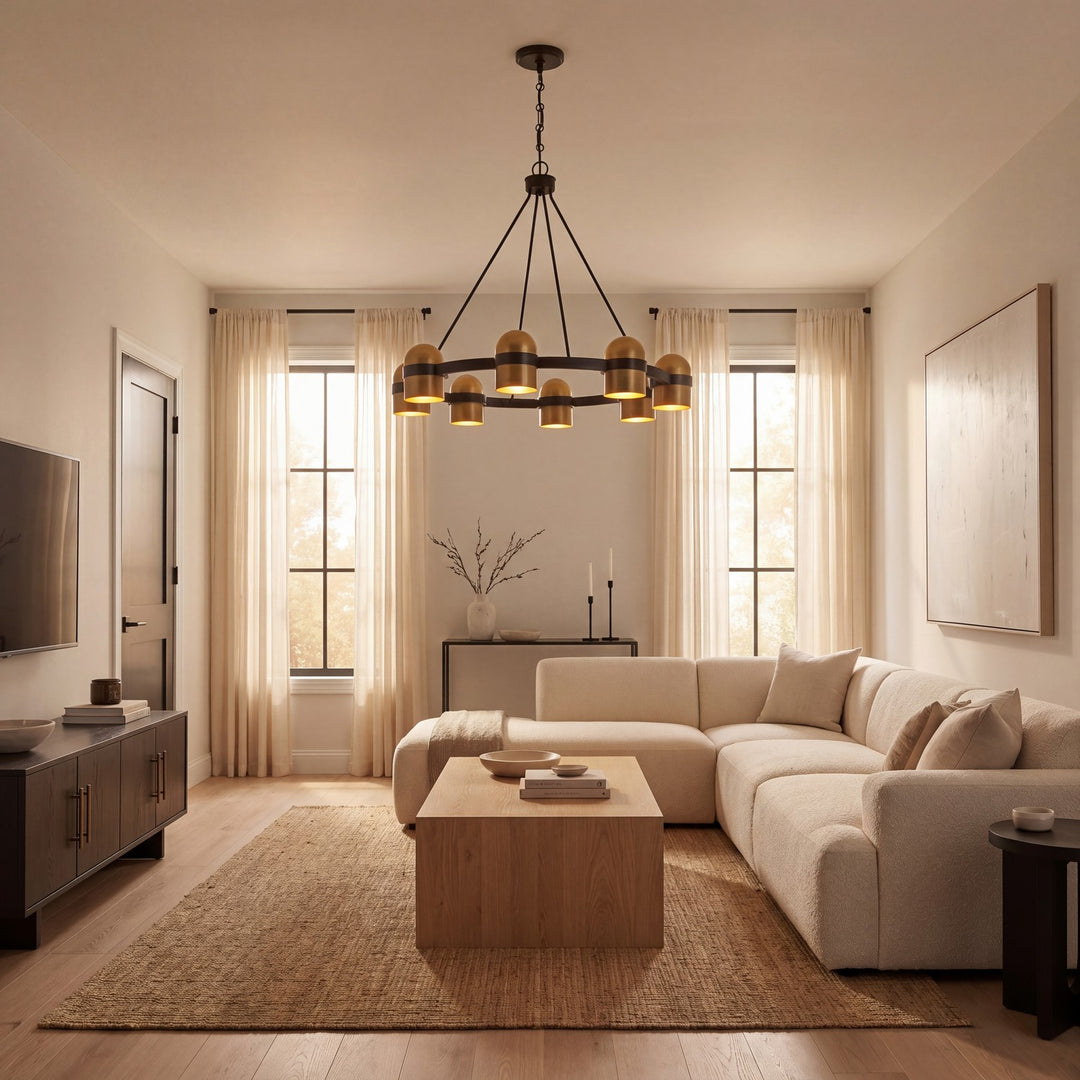 Savoy House - 1-1152-8-333 - Eight Light Chandelier - Andover - Mediterranean Bronze and Riviera Brass