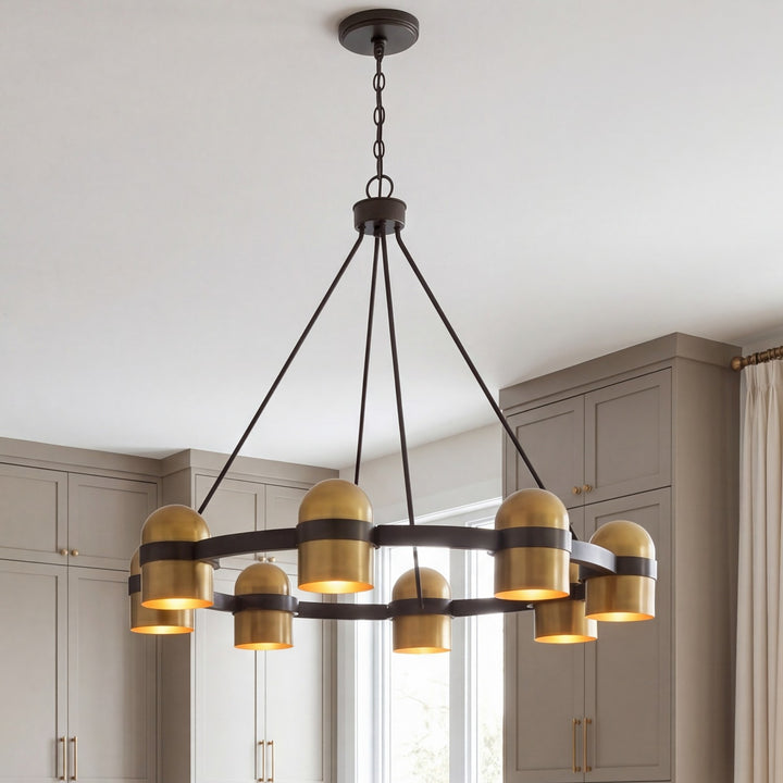 Savoy House - 1-1152-8-333 - Eight Light Chandelier - Andover - Mediterranean Bronze and Riviera Brass
