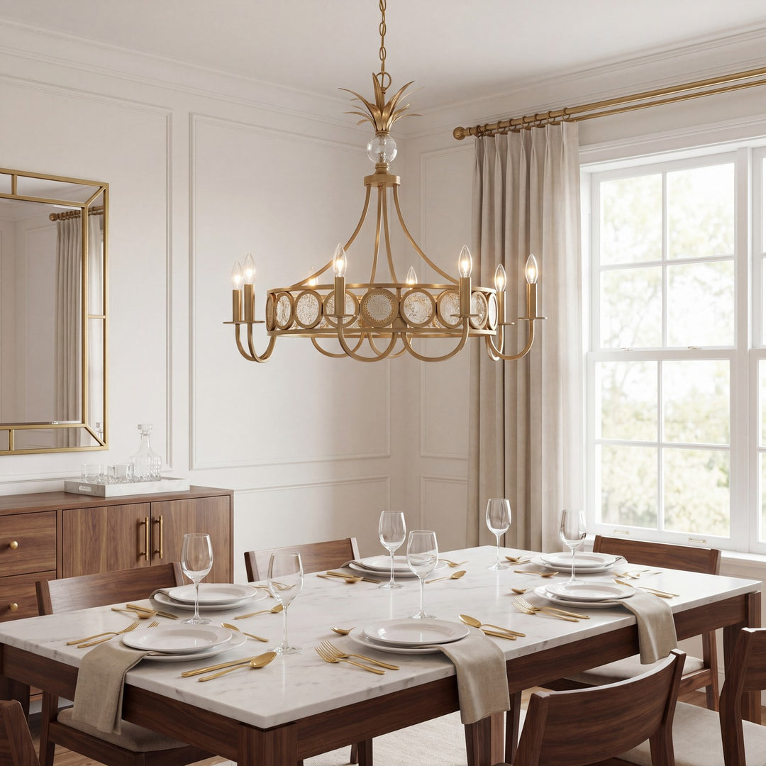Savoy House - 1-1205-8-127 - Eight Light Chandelier - Hearst - Noble Brass