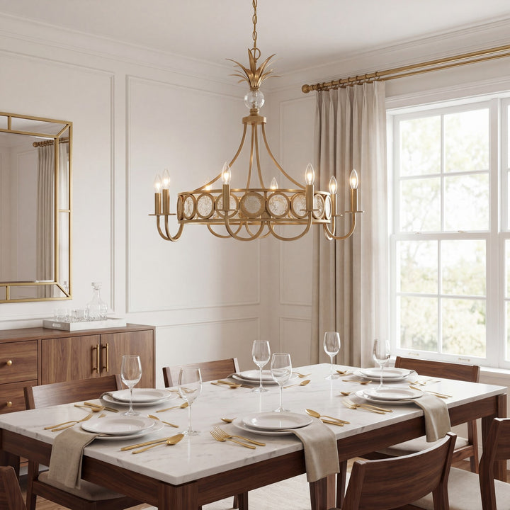 Savoy House - 1-1205-8-127 - Eight Light Chandelier - Hearst - Noble Brass