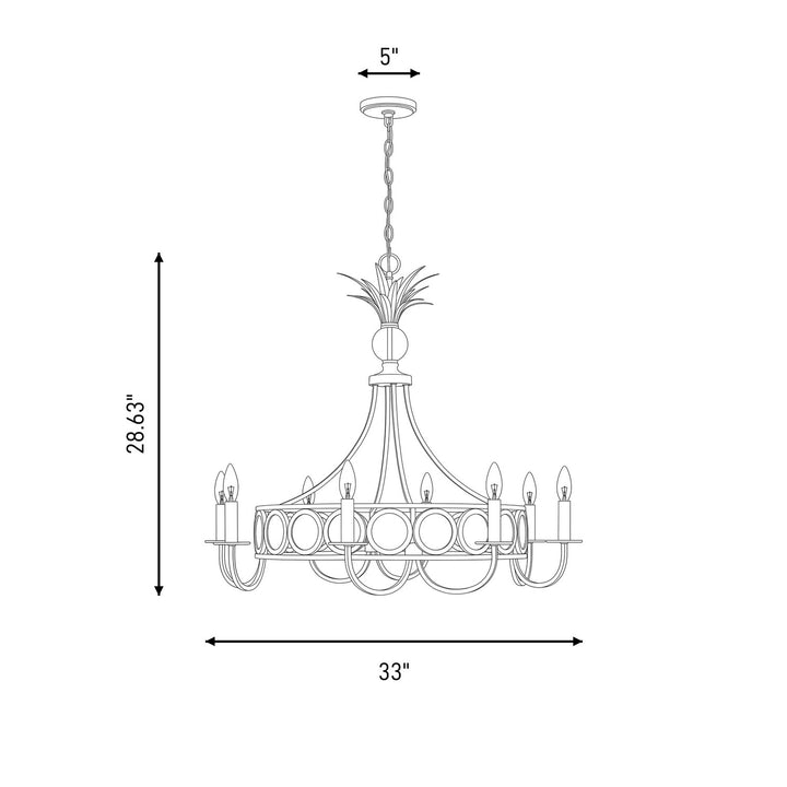 Savoy House - 1-1205-8-188 - Eight Light Chandelier - Hearst - Black Tourmaline