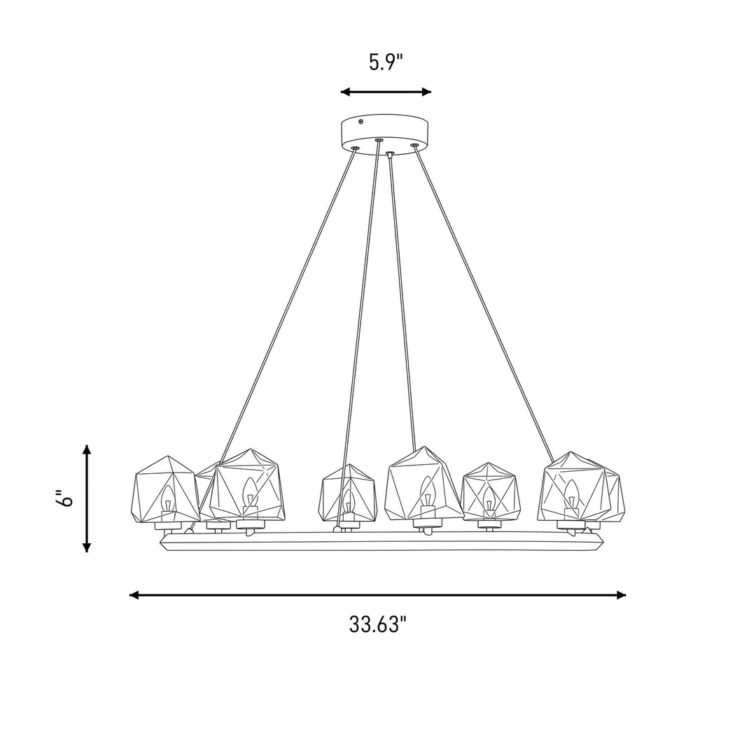 Savoy House - 1-1238-8-89 - LED Chandelier - Castello - Matte Black