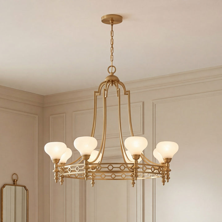 Savoy House - 1-1605-8-322 - Eight Light Chandelier - Allston - Warm Brass