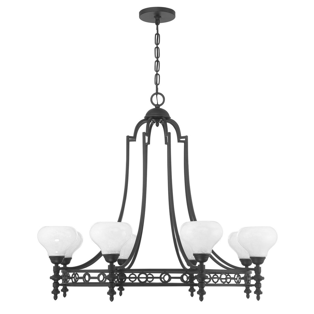 Savoy House - 1-1605-8-89 - Eight Light Chandelier - Allston - Matte Black