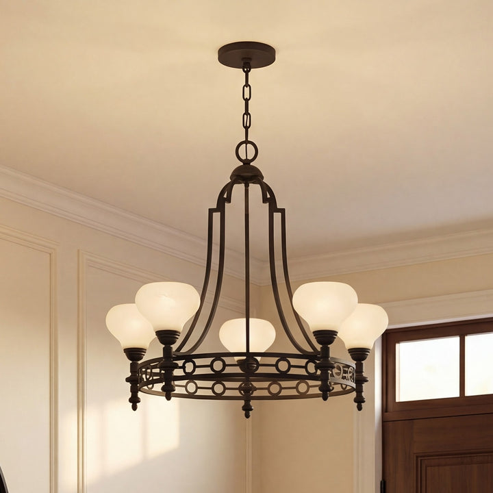 Savoy House - 1-1606-5-89 - Five Light Chandelier - Allston - Matte Black