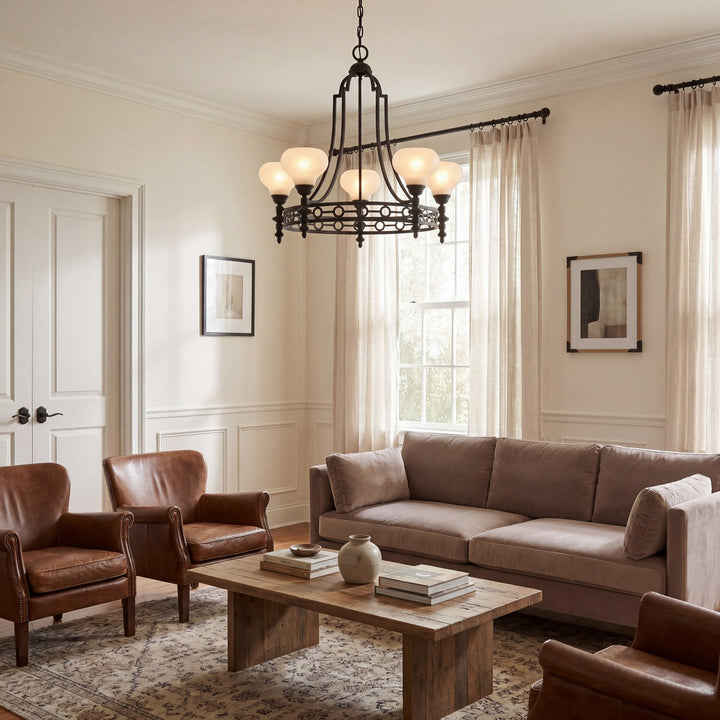Savoy House - 1-1606-5-89 - Five Light Chandelier - Allston - Matte Black