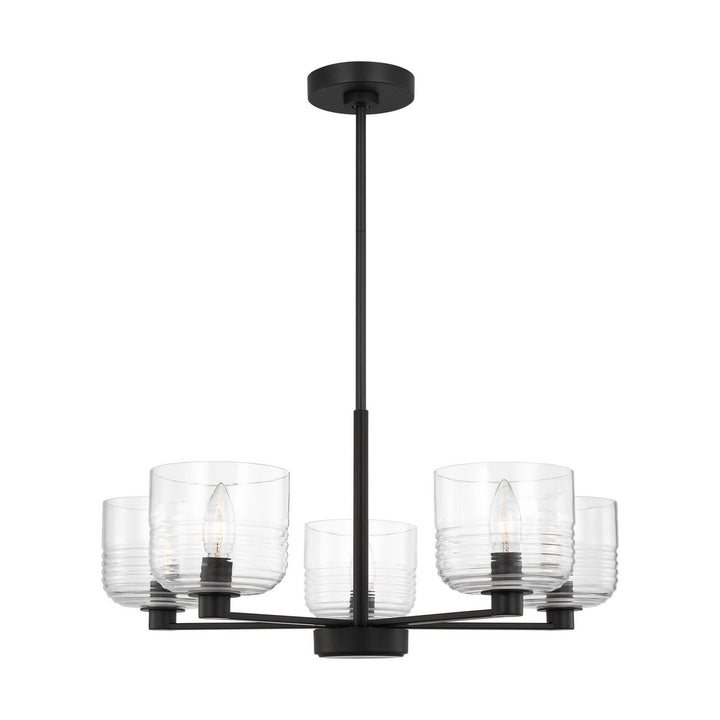Visual Comfort Studio Canada - DJC1225MBK - Five Light Chandelier - Lochdale - Midnight Black