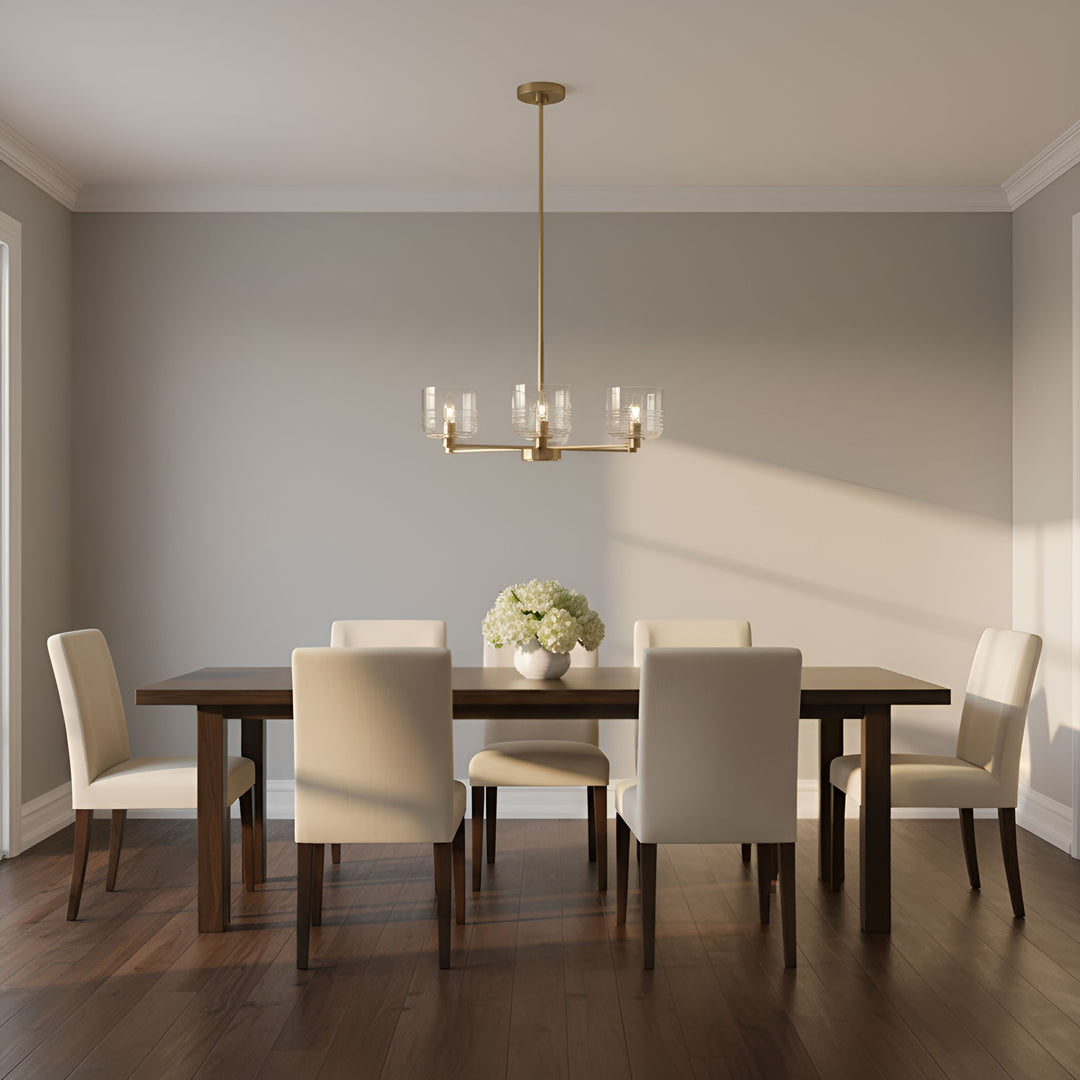 Visual Comfort Studio Canada - DJC1225SB - Five Light Chandelier - Lochdale - Satin Brass