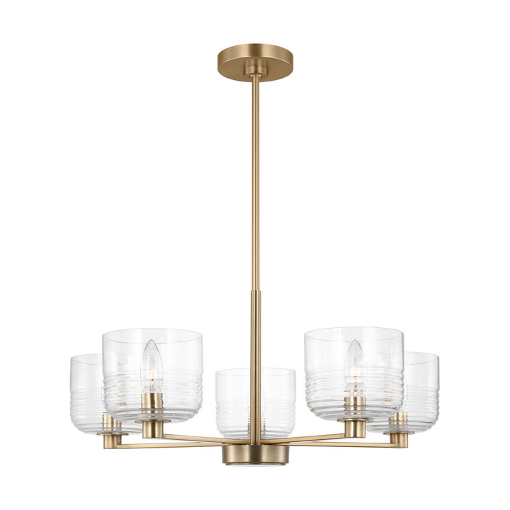 Visual Comfort Studio Canada - DJC1225SB - Five Light Chandelier - Lochdale - Satin Brass