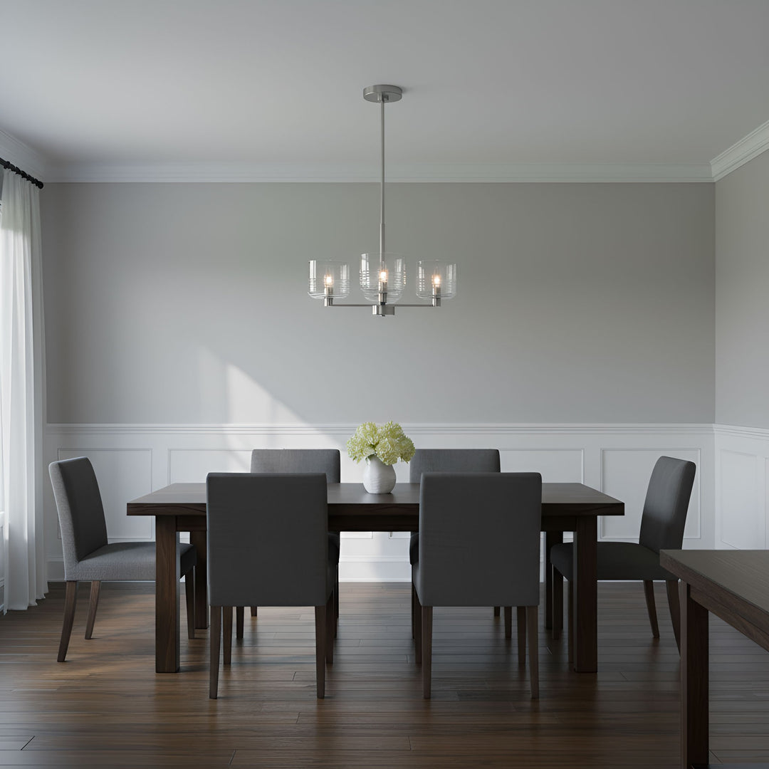 Visual Comfort Studio Canada - DJC1233BS - Three Light Chandelier - Lochdale - Brushed Nickel