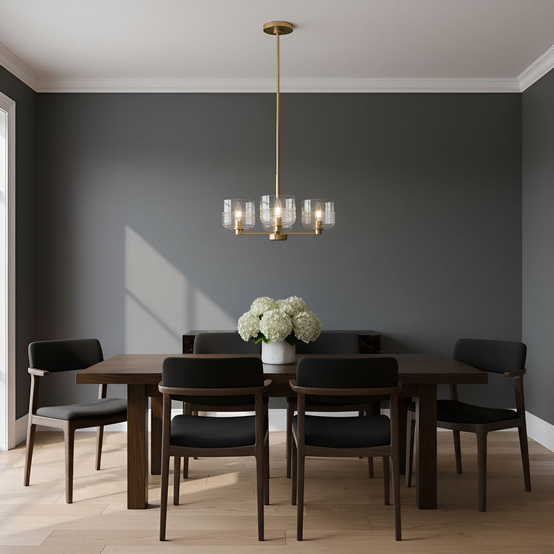 Visual Comfort Studio Canada - DJC1233SB - Three Light Chandelier - Lochdale - Satin Brass