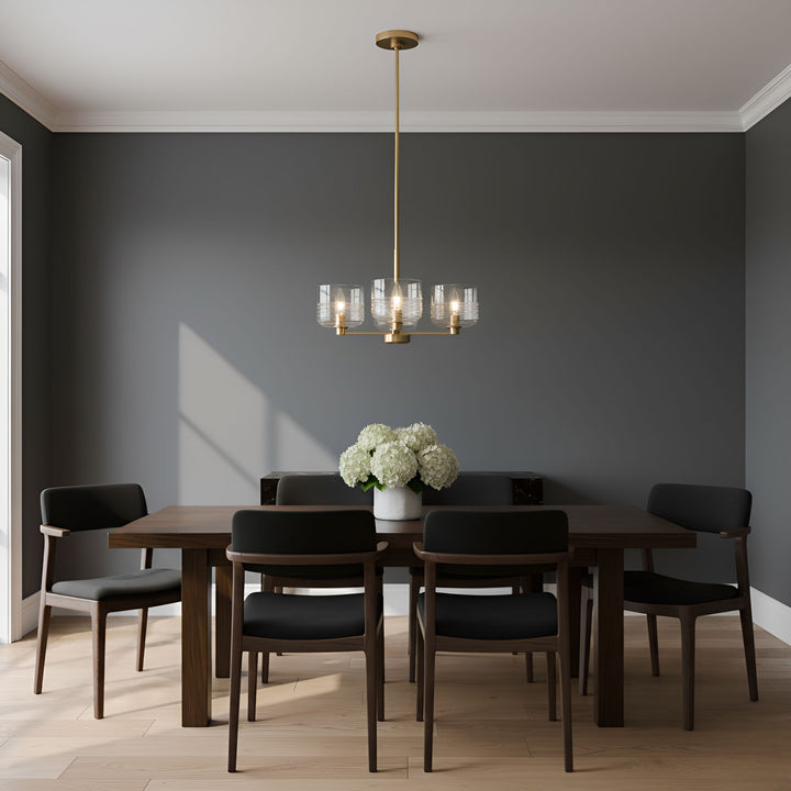 Visual Comfort Studio Canada - DJC1233SB - Three Light Chandelier - Lochdale - Satin Brass