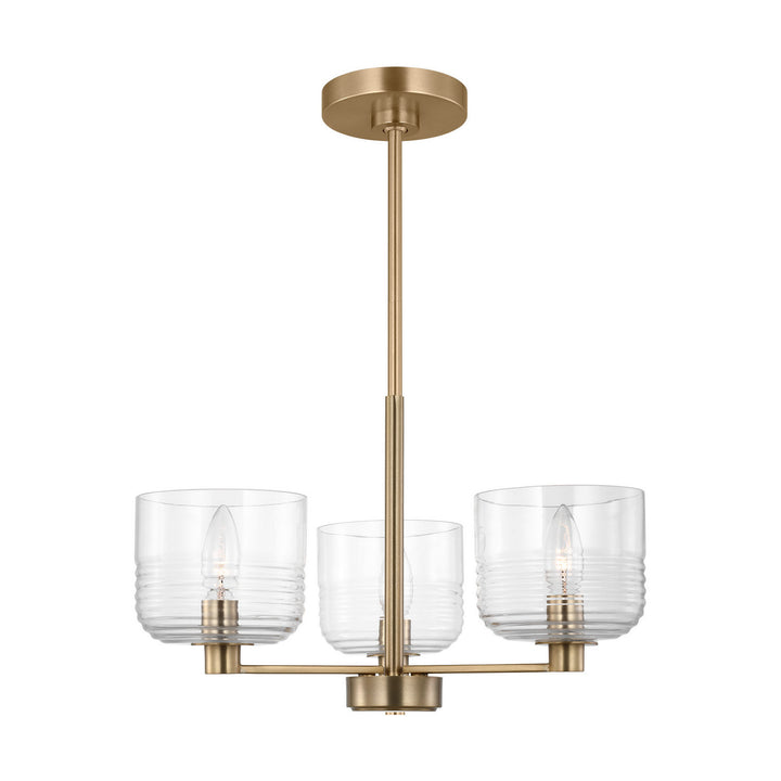 Visual Comfort Studio Canada - DJC1233SB - Three Light Chandelier - Lochdale - Satin Brass