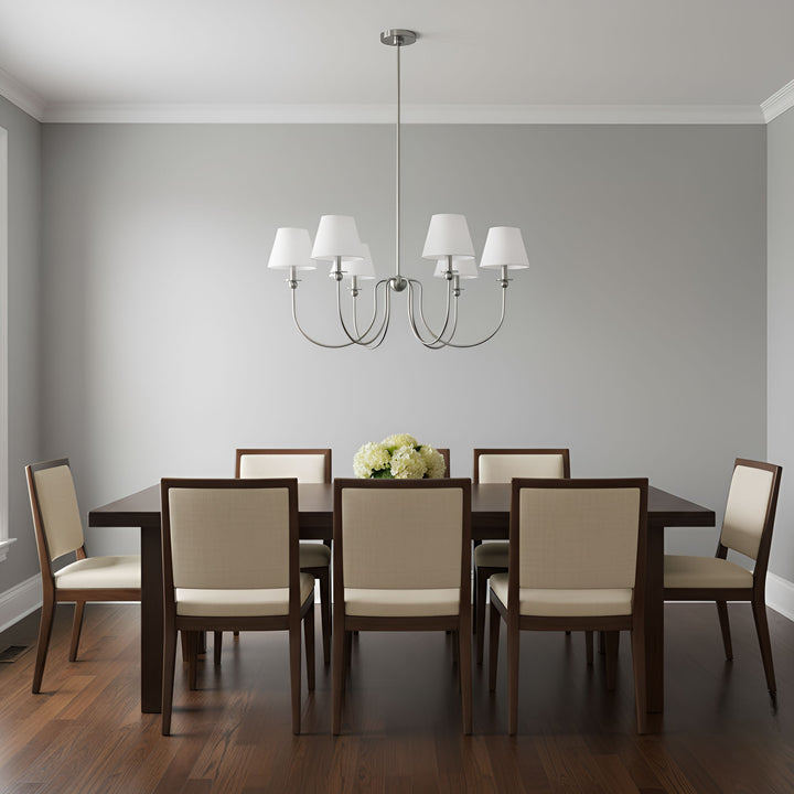 Visual Comfort Studio Canada - DJC1246BS - Six Light Chandelier - Elsay - Brushed Nickel