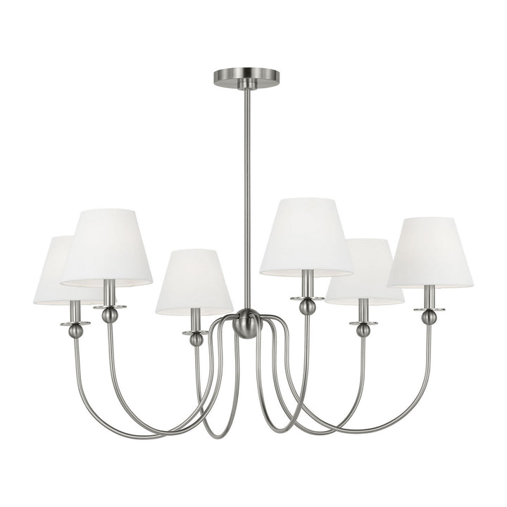 Visual Comfort Studio Canada - DJC1246BS - Six Light Chandelier - Elsay - Brushed Nickel