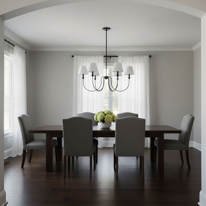 Visual Comfort Studio Canada - DJC1246MBK - Six Light Chandelier - Elsay - Midnight Black