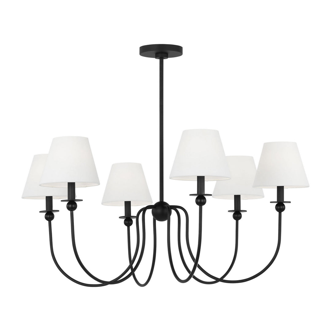 Visual Comfort Studio Canada - DJC1246MBK - Six Light Chandelier - Elsay - Midnight Black
