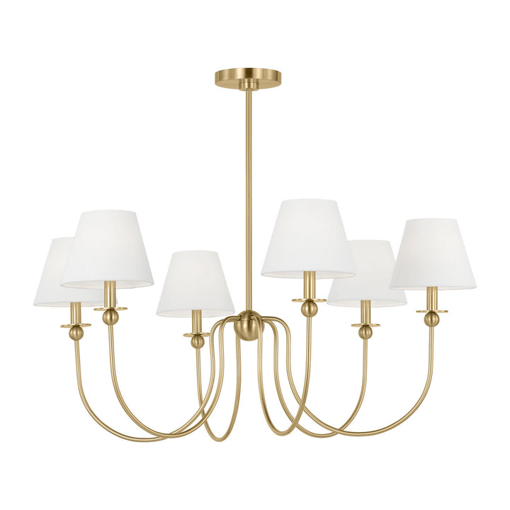 Visual Comfort Studio Canada - DJC1246SB - Six Light Chandelier - Elsay - Satin Brass