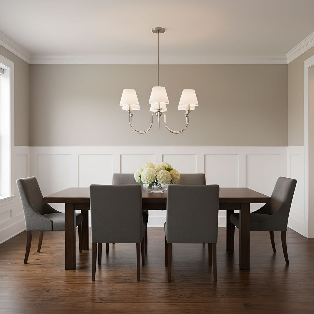 Visual Comfort Studio Canada - DJC1255BS - Five Light Chandelier - Elsay - Brushed Nickel
