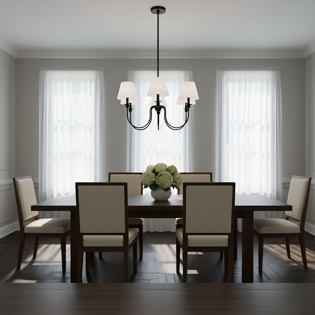 Visual Comfort Studio Canada - DJC1255MBK - Five Light Chandelier - Elsay - Midnight Black