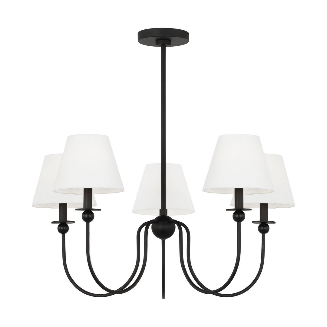 Visual Comfort Studio Canada - DJC1255MBK - Five Light Chandelier - Elsay - Midnight Black