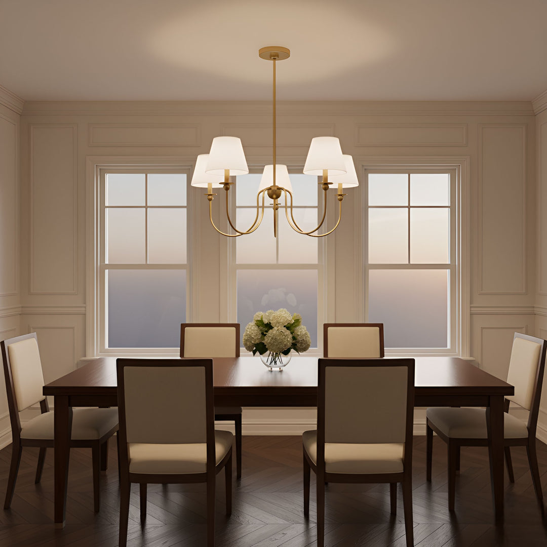 Visual Comfort Studio Canada - DJC1255SB - Five Light Chandelier - Elsay - Satin Brass