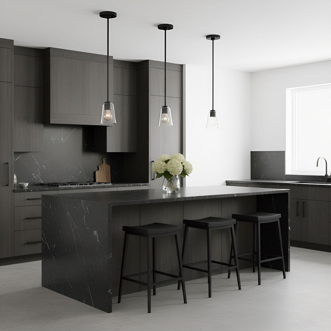 Generation Lighting Canada - GLP1041MBK - One Light Mini-Pendant - Miles - Midnight Black