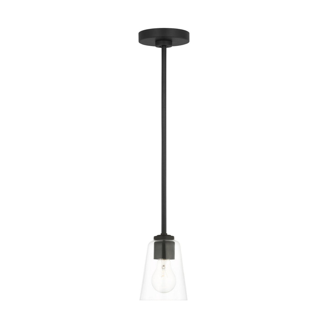 Generation Lighting Canada - GLP1041MBK - One Light Mini-Pendant - Miles - Midnight Black