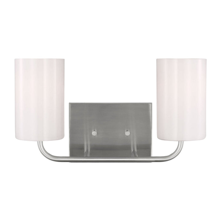 Generation Lighting Canada - GLV1002EN3/BS - Two Light Vanity - Rhett - Brushed Steel