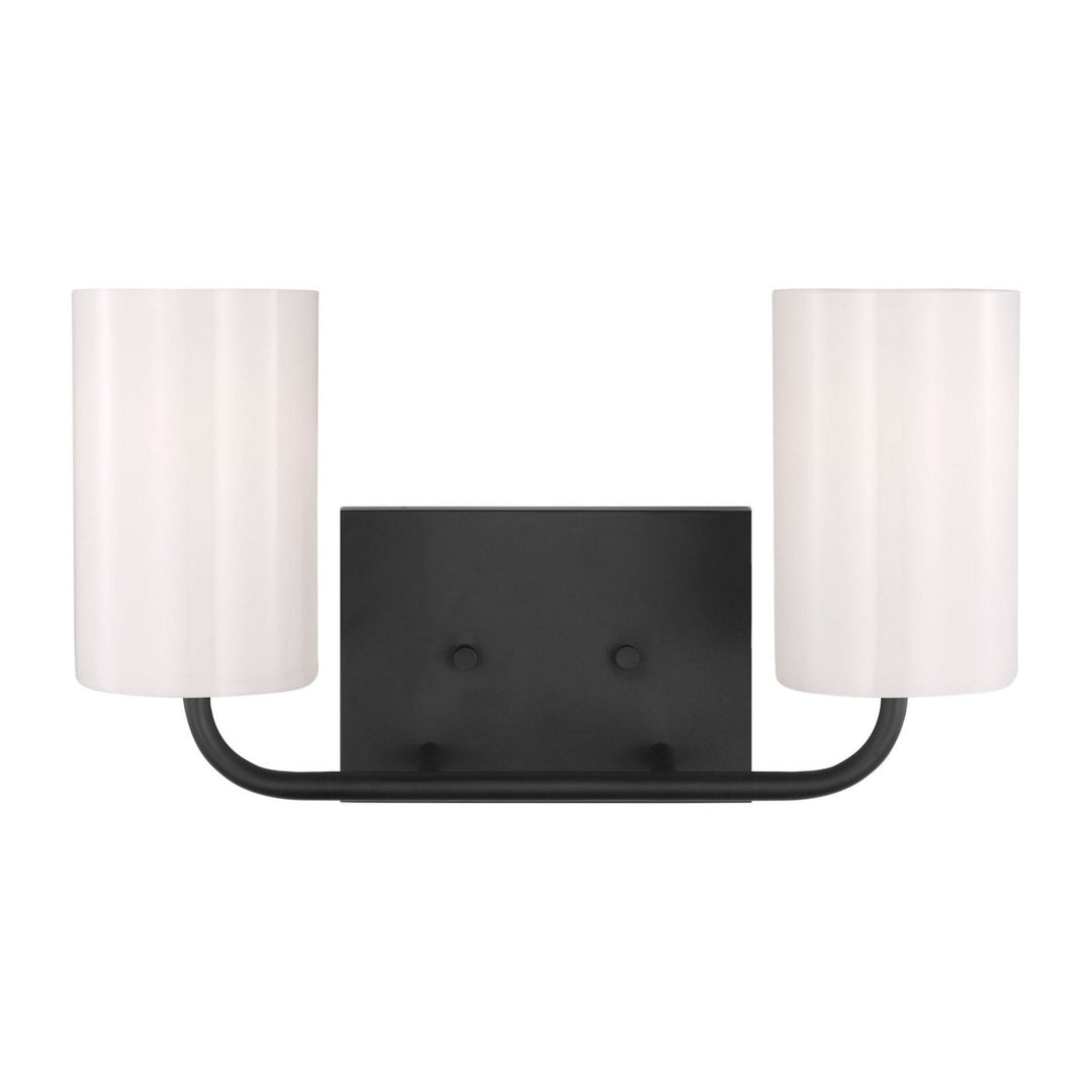 Generation Lighting Canada - GLV1002EN3/MBK - Two Light Vanity - Rhett - Midnight Black