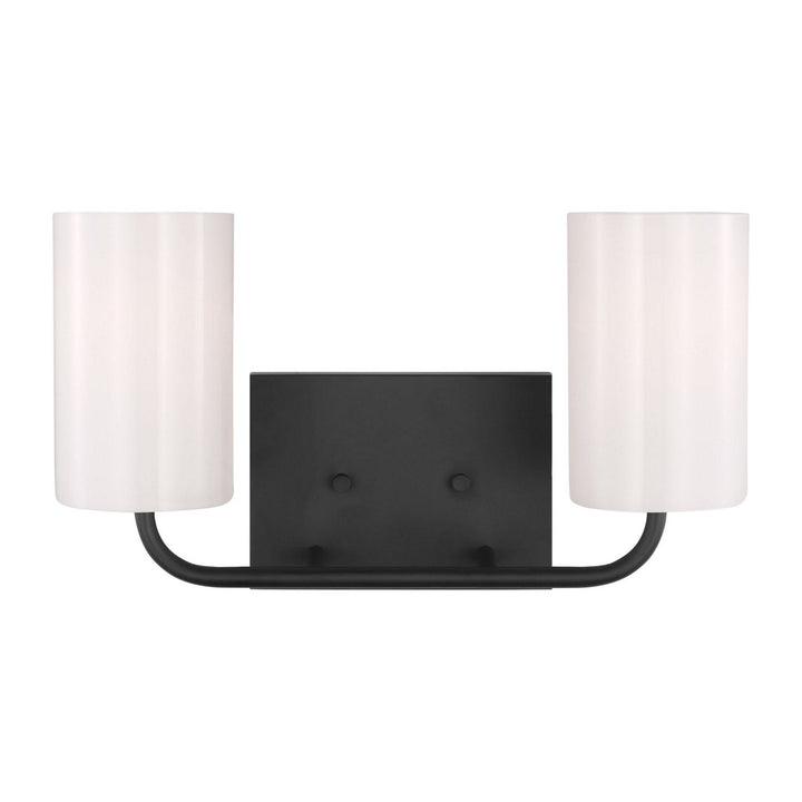 Generation Lighting Canada - GLV1002EN3/MBK - Two Light Vanity - Rhett - Midnight Black