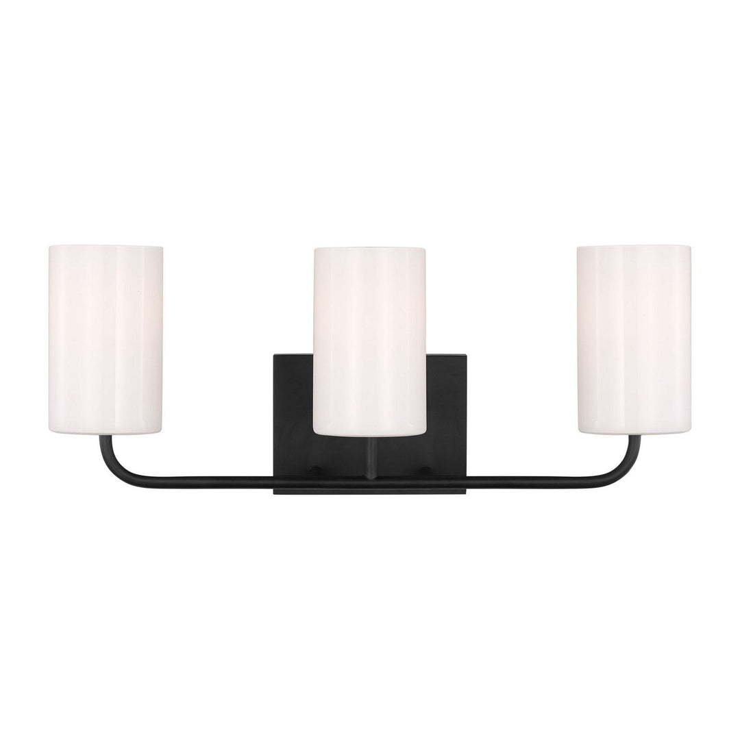 Generation Lighting Canada - GLV1003EN3/MBK - Three Light Vanity - Rhett - Midnight Black