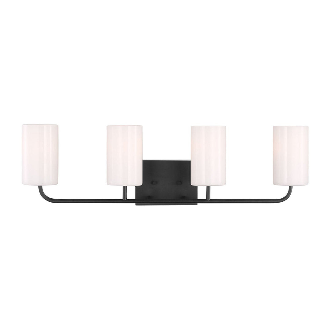 Generation Lighting Canada - GLV1004EN3/MBK - Four Light Vanity - Rhett - Midnight Black