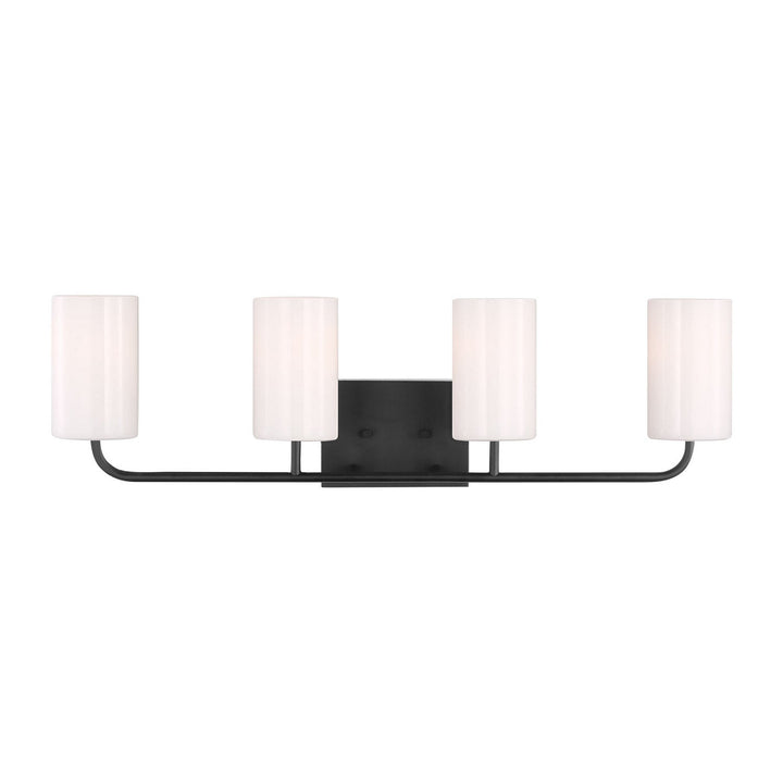 Generation Lighting Canada - GLV1004EN3/MBK - Four Light Vanity - Rhett - Midnight Black
