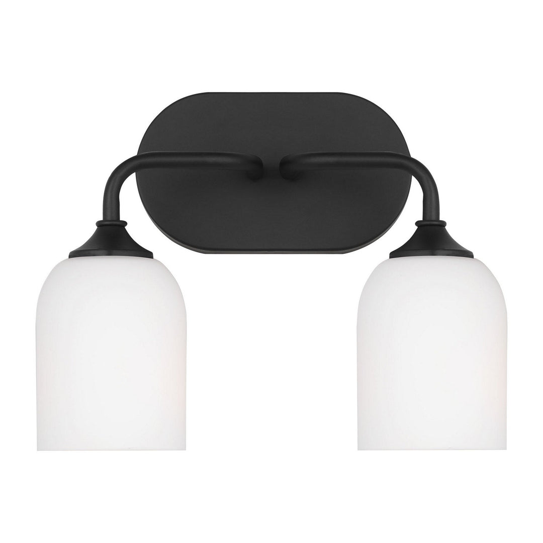Generation Lighting Canada - GLV1022EN3/MBK - Two Light Vanity - Emile - Midnight Black